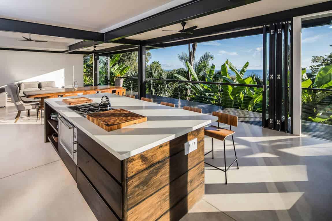 Modern and tropical kitchen design inspiration combined.